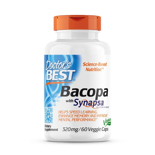 Doctor's Best Bacopa with Synapsa 320 mg 60 Veggie Capsules - Health and Wellbeing at MySupplementShop by Doctor's Best