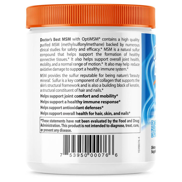 Doctor's Best MSM Powder with OptiMSM 8.8 oz (250 g) - Joint Support at MySupplementShop by Doctor's Best