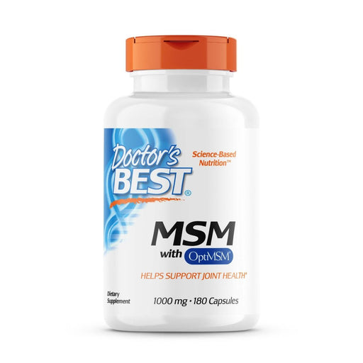 Doctor's Best MSM with OptiMSM 1,000 mg 180 Capsules - Joint Support at MySupplementShop by Doctor's Best