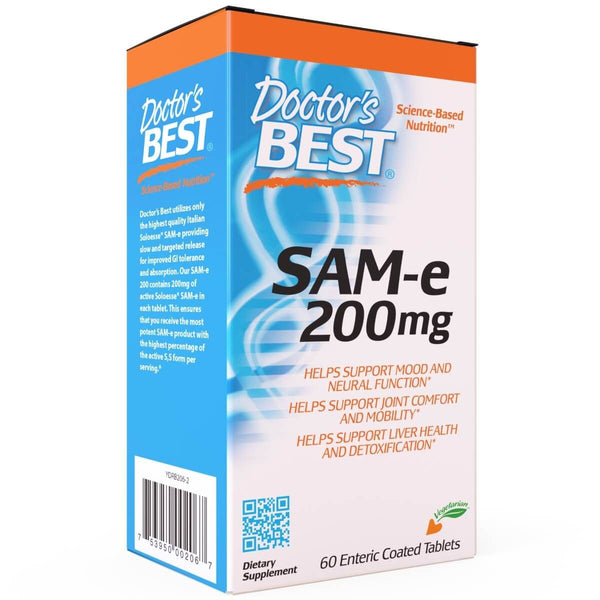 Doctor's Best SAM-e 200 mg 60 Enteric Coated Tablets - Joint Support at MySupplementShop by Doctor's Best