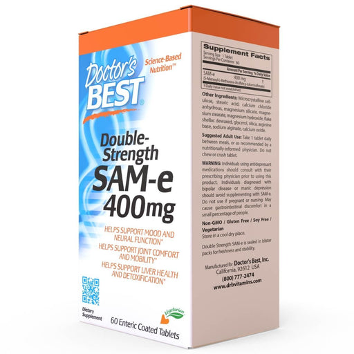 Doctor's Best SAM-e 400 mg 60 Enteric Coated Tablets - Joint Support at MySupplementShop by Doctor's Best