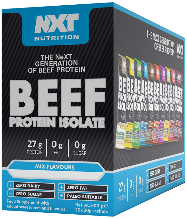 NXT Nutrition Beef Protein Isolate - 20 Sachets - Beef Protein Isolate at MySupplementShop by Nxt Nutrition