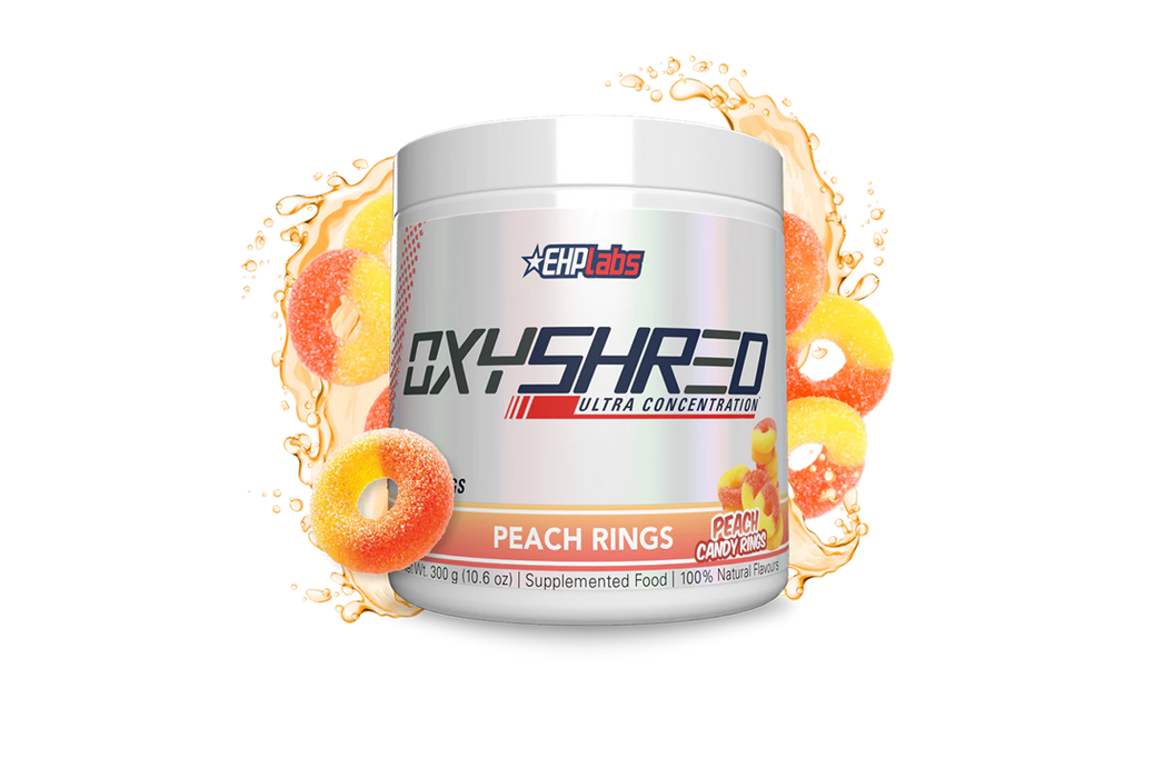 OxyShred Ultra Concentration 60 Servings - Peach Candy Rings - Fat Burners at MySupplementShop by EHP Labs