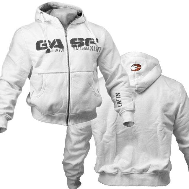 GASP 1,2lbs Hooded Jacket - White - Hoodie at MySupplementShop by Gasp