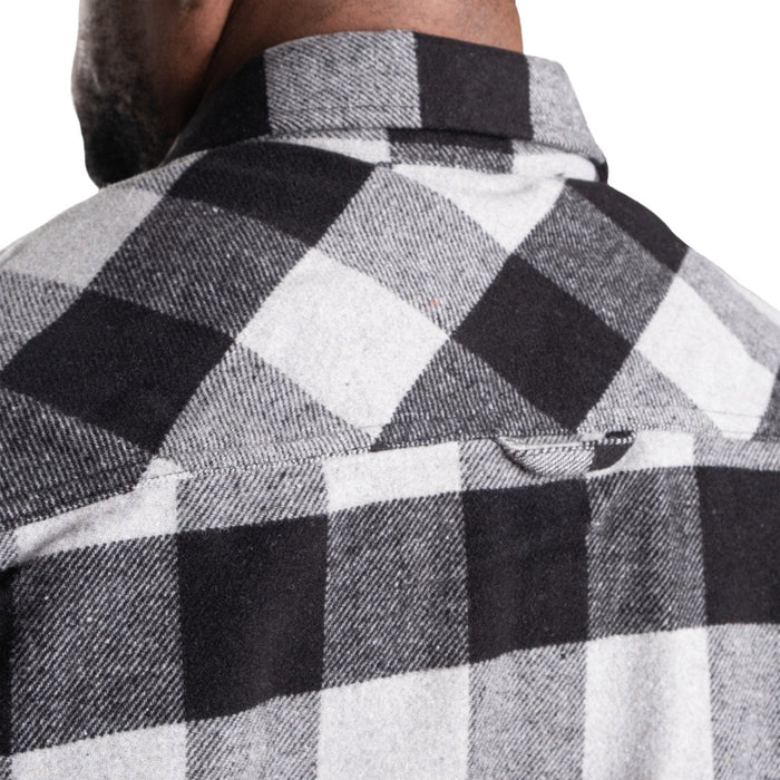 GASP Heavy Flannel Shirt - Grey/Black - Small - T-Shirt at MySupplementShop by Gasp