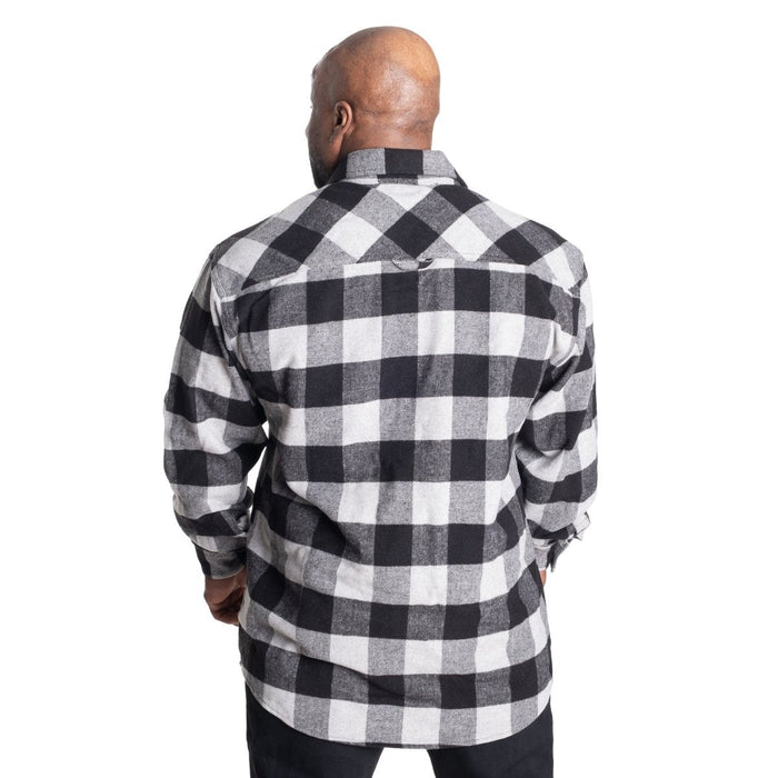 GASP Heavy Flannel Shirt - Grey/Black - T-Shirt at MySupplementShop by Gasp