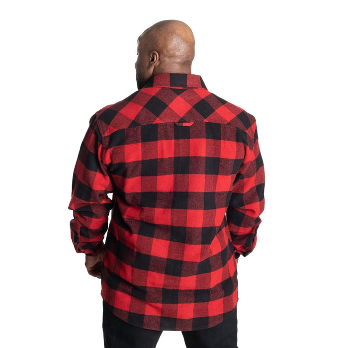 GASP Heavy Flannel Shirt - Red/Black - Crewneck at MySupplementShop by Gasp