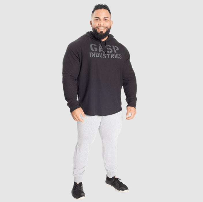 GASP L/S Thermal Hoodie - Black/Black - Hoodie at MySupplementShop by Gasp