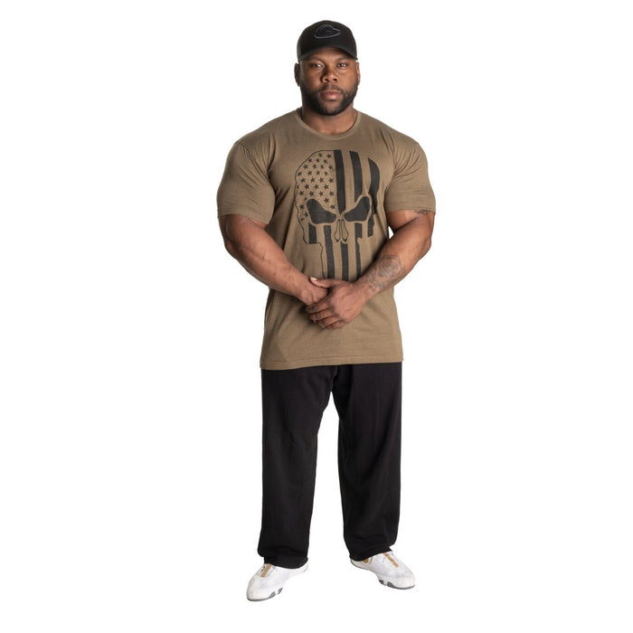 GASP Skull Standard Tee - Army Green Melange - Large - Standard Tee at MySupplementShop by Gasp