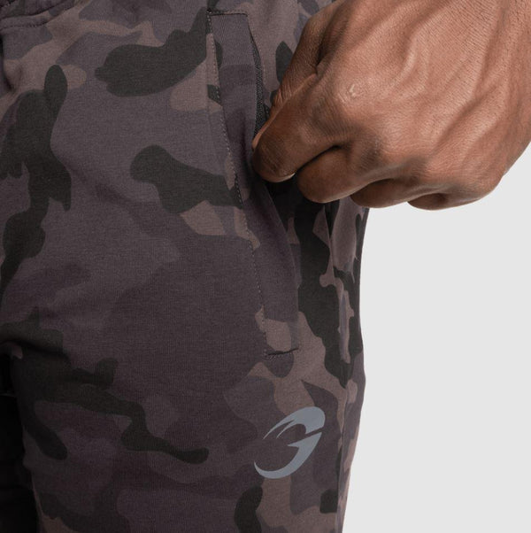 GASP Tapered Sweatshorts - Dark Camo - Small - Tapered Sweatshorts at MySupplementShop by Gasp