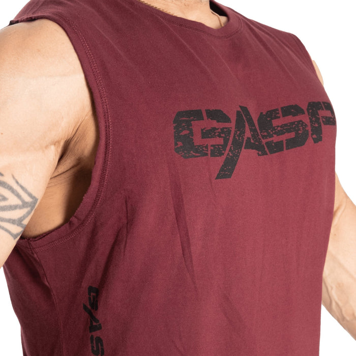 GASP Vintage Tank - Maroon - Large - Vintage Tank at MySupplementShop by Gasp