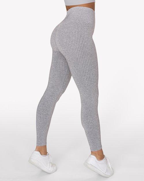 Gavelo Seamless Ribbed Leggings - Light Grey - Medium - Leggings at MySupplementShop by Gavelo