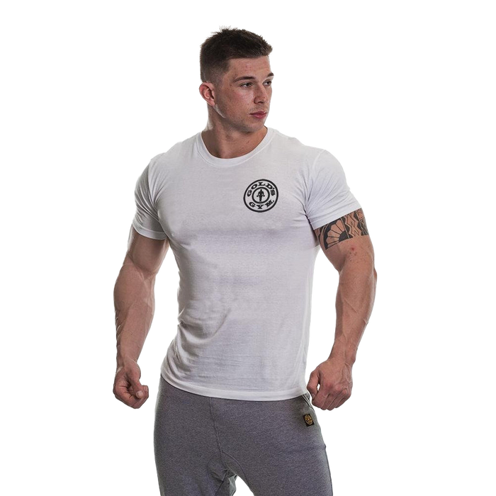 Golds Gym Basic T-Shirt - White/Black