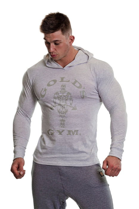 Gold's Gym Long Sleeve Hooded Top Vintage White Marl - Small - Hooded Top at MySupplementShop by Gold's Gym