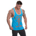 Golds Gym Muscle Joe Contrast Stringer - Turquoise/Orange - Stringer at MySupplementShop by Gold's Gym