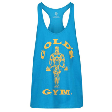 Golds Gym Muscle Joe Premium Stringer - Turquoise/Yellow - Small - Stringer at MySupplementShop by Gold's Gym