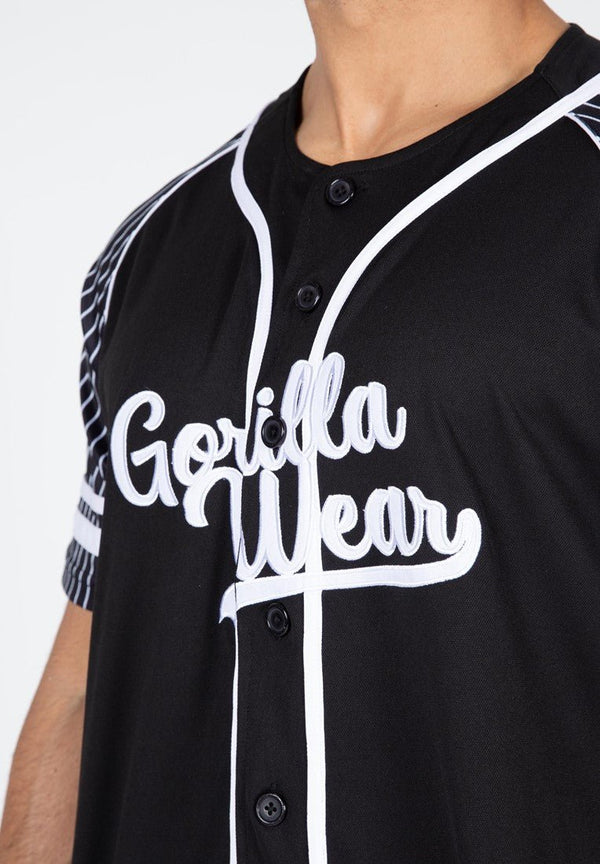 Gorilla Wear 82 Baseball Jersey Black - Large - Jersey at MySupplementShop by Gorilla Wear