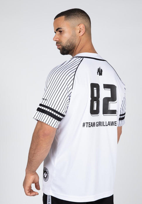 Gorilla Wear 82 Baseball Jersey White - Medium - Jersey at MySupplementShop by Gorilla Wear