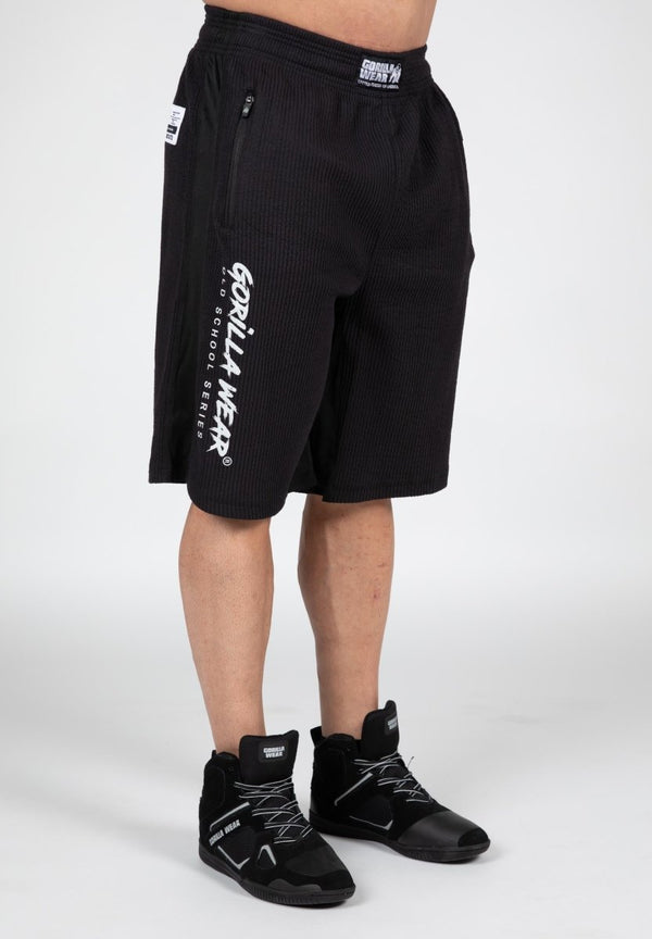 Gorilla Wear Augustine Old School Shorts - Black - XXL/XXXL - Shorts at MySupplementShop by Gorilla Wear