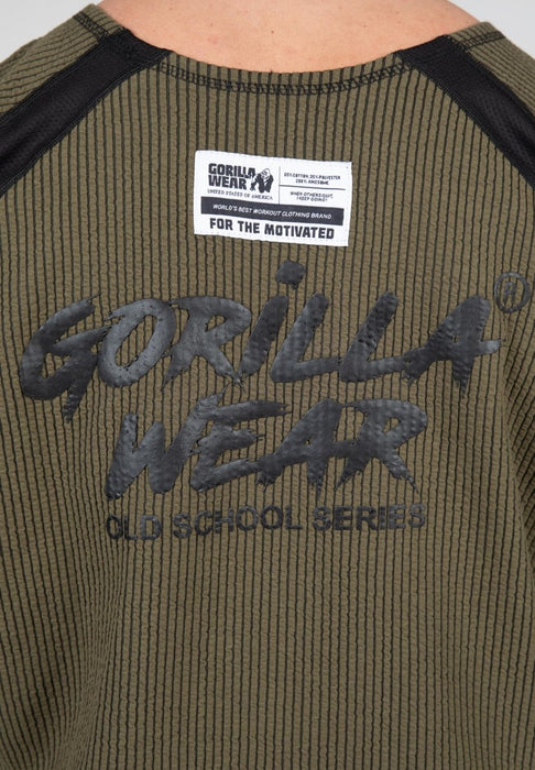 Gorilla Wear Augustine Old School Work Out Top - Army Green - Work Out Top at MySupplementShop by Gorilla Wear