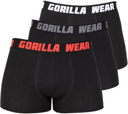 Gorilla Wear Boxer Shorts 3-Pack Black - Small - Boxer Shorts at MySupplementShop by Gorilla Wear