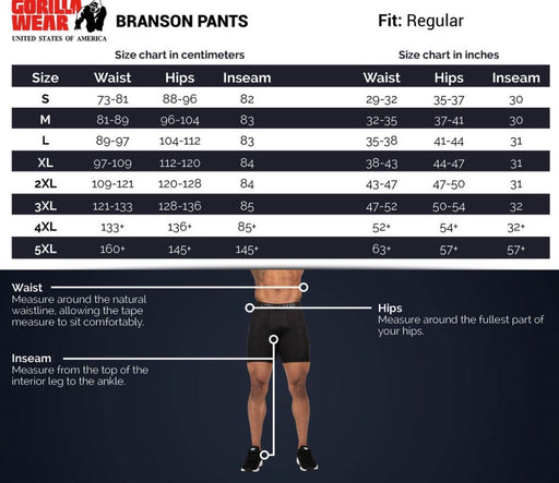 Gorilla Wear Branson Pants Black/Red - Small - Pants at MySupplementShop by Gorilla Wear