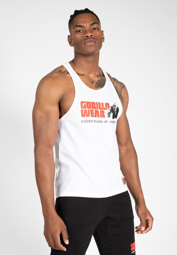 Gorilla Wear Classic Tank Top - White - Tank Top at MySupplementShop by Gorilla Wear