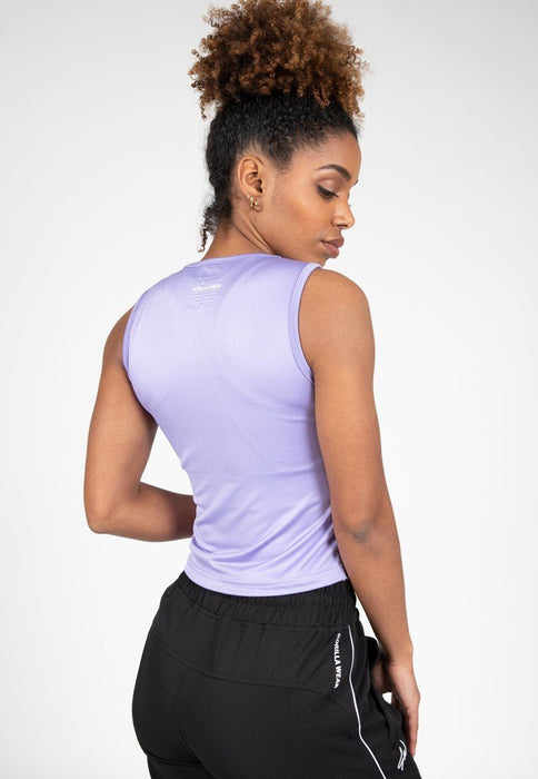 Gorilla Wear Estelle Twisted Crop Top - Lilac - Crop Top at MySupplementShop by Gorilla Wear