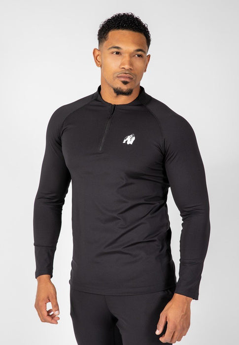 Gorilla Wear Hamilton Hybrid Long Sleeve - Black - Medium - Long Sleeve at MySupplementShop by Gorilla Wear