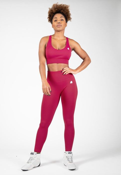 Gorilla Wear Hilton Seamless Sports Bra - Fuchsia - Sports Bra at MySupplementShop by Gorilla Wear