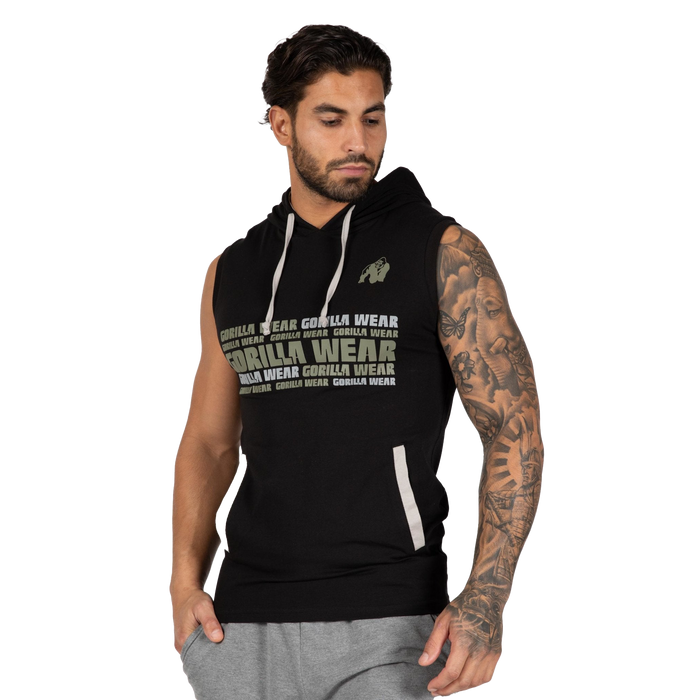 Gorilla Wear Melbourne S/L Hooded T-Shirt - Black