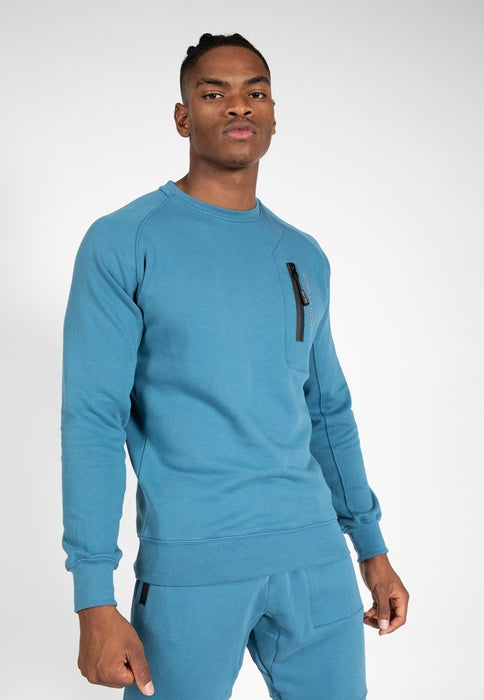 Gorilla Wear Newark Sweater - Blue - Sweater at MySupplementShop by Gorilla Wear