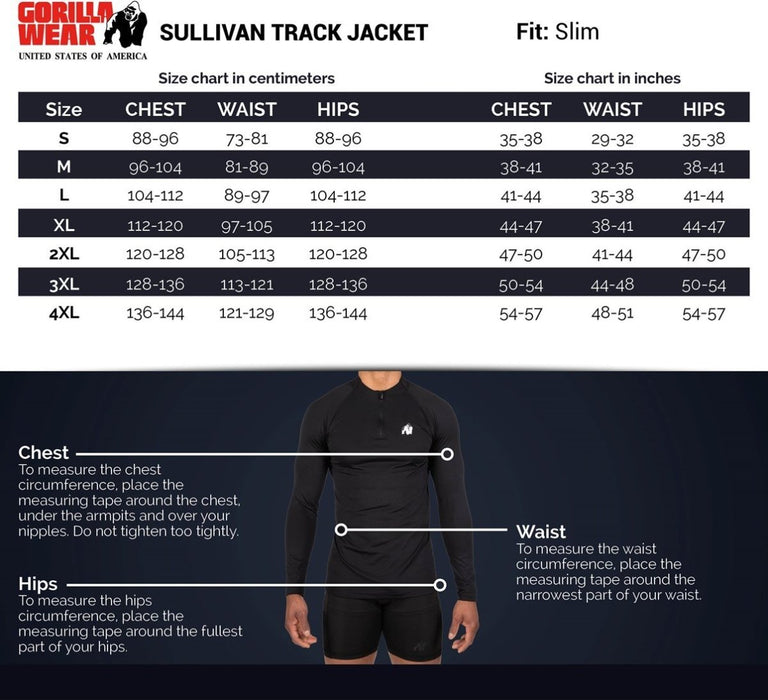 Gorilla Wear Sullivan Track Jacket Grey - Medium - Jacket at MySupplementShop by Gorilla Wear