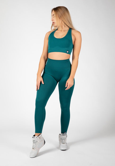 Gorilla Wear Yava Seamless Leggings - Green - Leggings at MySupplementShop by Gorilla Wear