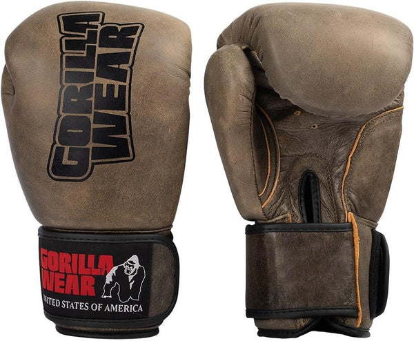 Gorilla Wear Yeso Boxing Gloves - Vintage Brown - Boxing Gloves at MySupplementShop by Gorilla Wear