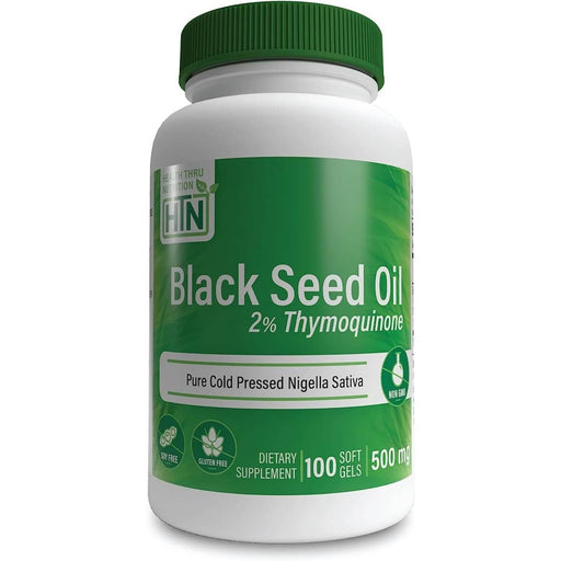 Health Thru Nutrition Black Cumin Seed Oil 500mg 100 Softgels - Brain & Memory at MySupplementShop by Health Thru Nutrition