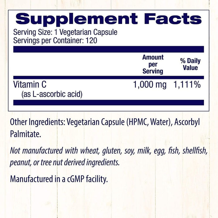 Healthy Origins Vitamin C 1000 mg 120 Capsules - Skin Care at MySupplementShop by Healthy Origins