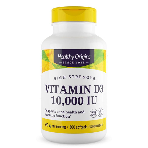 Healthy Origins Vitamin D3 10,000iu 360 Softgels | Premium Supplements at MYSUPPLEMENTSHOP