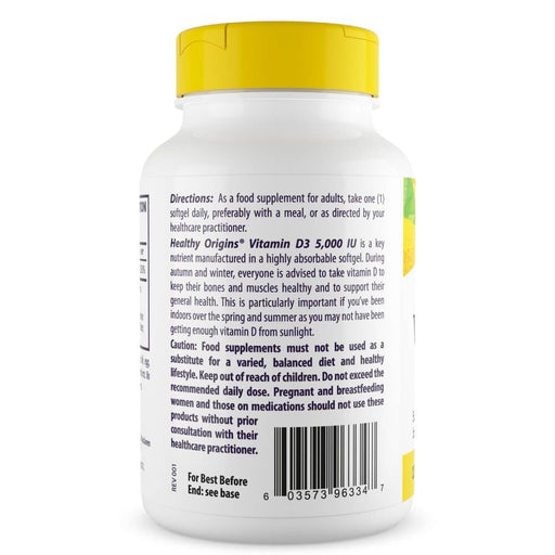 Healthy Origins Vitamin D3 5,000iu 120 Softgels - Other Products at MySupplementShop by Healthy Origins