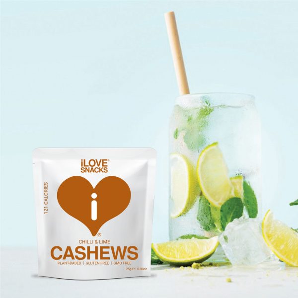 I Love Snacks Toasted Cashews dusted with Chilli & Lime 20x22g Chilli & Lime - Supplements at MySupplementShop by I Love Snacks