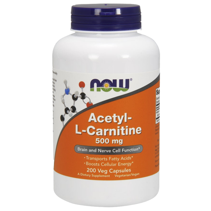 NOW Foods Acetyl-L-Carnitine, 500mg - 200 vcaps