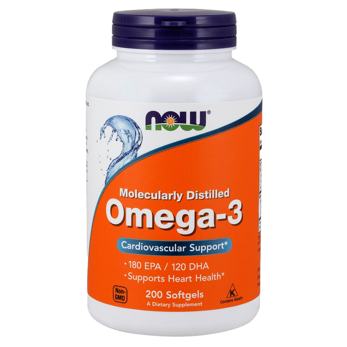 NOW Foods Omega-3 Molecularly Distilled - 200 softgels