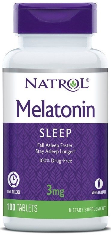 Natrol Melatonin Time Release, 3mg - 100 tabs - Sports Nutrition at MySupplementShop by Natrol