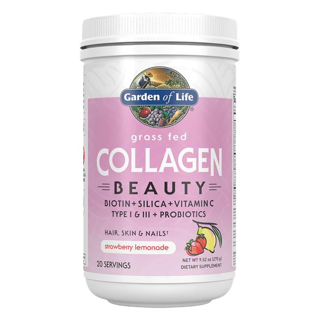 Garden of Life Grass Fed Collagen Beauty, Strawberry Lemonade - 270g