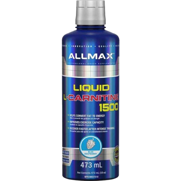 AllMax Nutrition Liquid L-Carnitine 1500, Blue Raspberry - 473 ml.