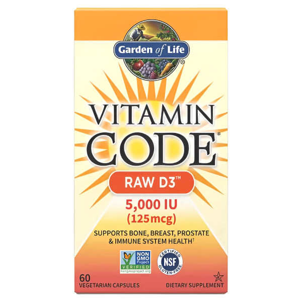 Garden of Life Vitamin Code Raw D3, 5000 IU - 60 vcaps