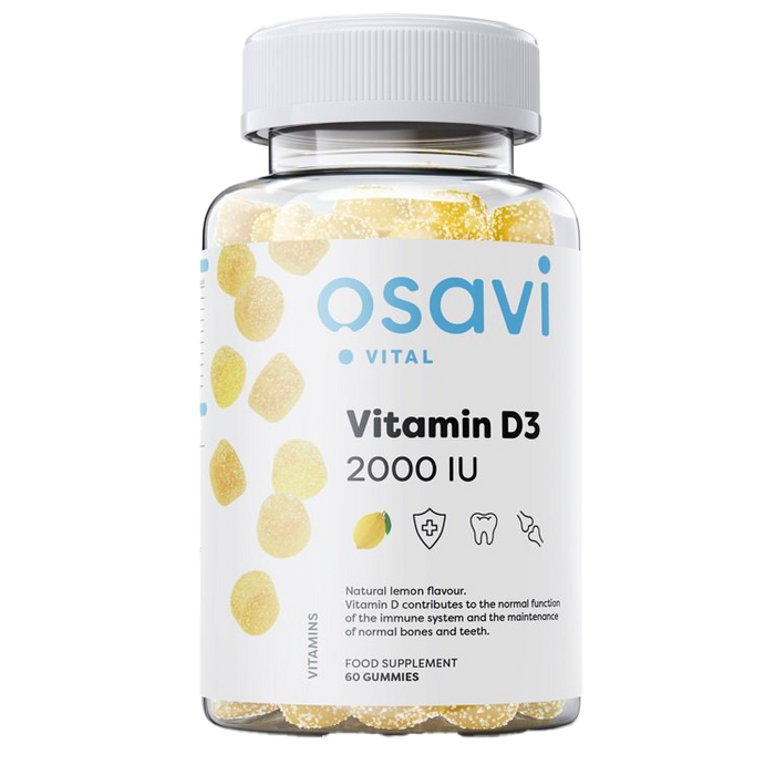 Osavi Vitamin D3 Gummies, 2000IU (Lemon) - 60 gummies