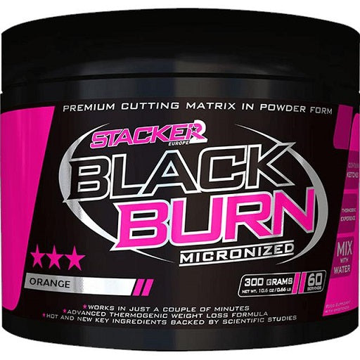 Stacker2 Europe Black Burn Micronized- 300 grams - Orange - Slimming and Weight Management at MySupplementShop by Stacker2 Europe