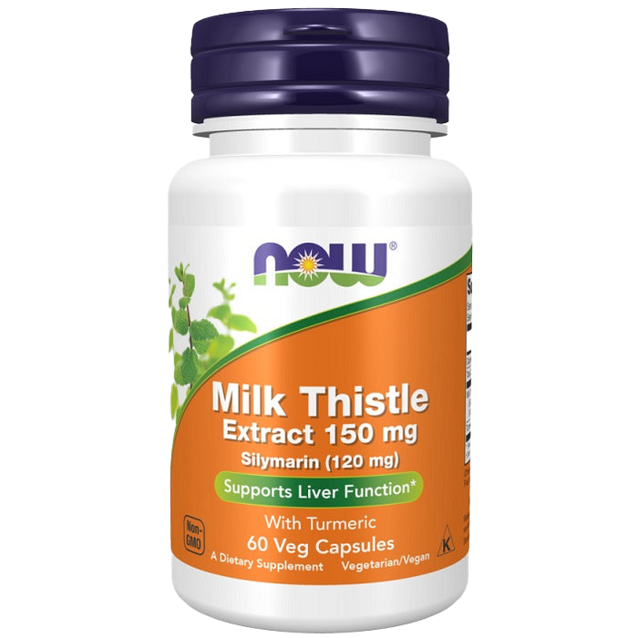 NOW Foods Milk Thistle Extract with Turmeric, 150mg - 60 vcaps