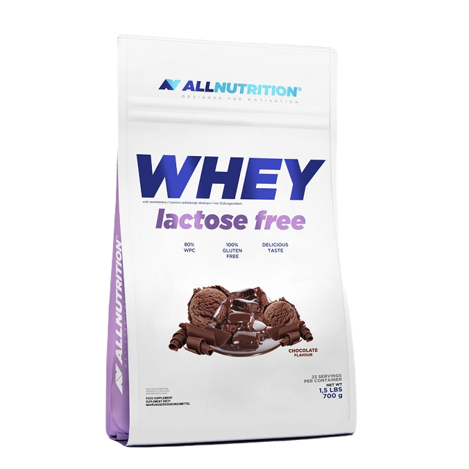 Allnutrition Whey Lactose Free, Chocolate - 700 grams